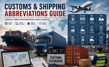 International shipping containers customs operations freight transport and trade abbreviations